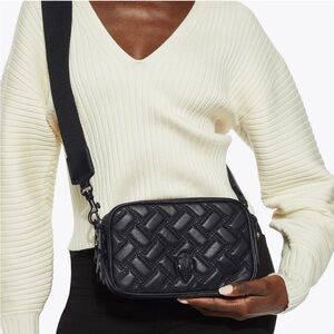 Kurt Geiger Black Quilted Crossbody Bag